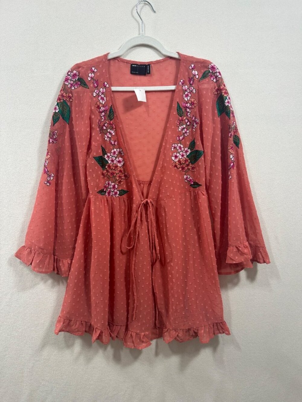 Asos Design NWT Embroidered Floral Mini Wrap Dress 2